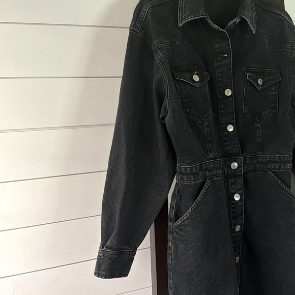 NWOT Zara dark denim mini dress - Picture 3 of 5
